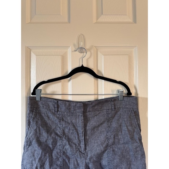 Ann Taylor Womens Shorts Size 14 Blue Linen Cotton Blend Casual‎ Summer - Picture 4 of 9